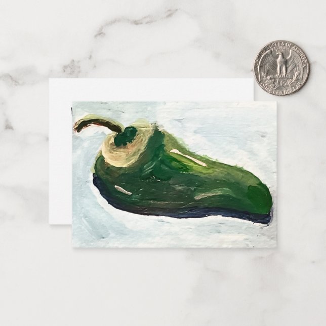 Cartão De Notas Pimenta Jalapeño (Frente/Verso In Situ)