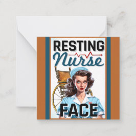 Cartão De Notas Pin-up Enfermeira Nostálgica Fofa Enfermeira Relax