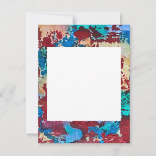 Cartão De Notas Pinceladas de Abstrato de Arte Pintadas à Mão