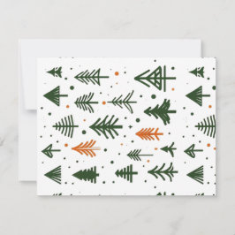 Cartão De Notas Pine de Natal Russo Minimalista