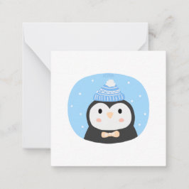 Cartão De Notas Pinguim de Natal