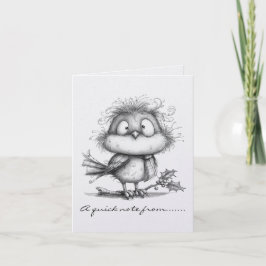 Cartão De Notas Pinguim Preto e Branco