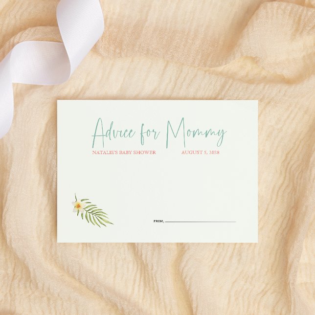 Cartão De Notas Pinguim Tropical Gelado, Rosa, Conselhos de Chá de (Criador carregado)