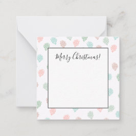 Cartão De Notas Pinhas de Pinheiro de Natal Pintadas à Mão Multico