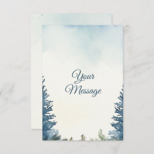 Cartão De Notas Pinheiros bonito no feriado de mensagens