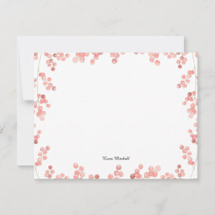 Cartão De Notas Pink Baby's Breath floral