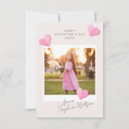 Cartão De Notas Pink Paper Hearts Photo Love Happy Valentine's Day