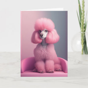 CARTÃO DE NOTAS PINK POODLE DOG NOTECARDS
