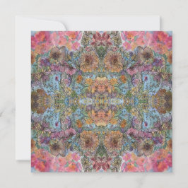 Cartão De Notas Pintura de Aquarela do Jardim Flor do chique