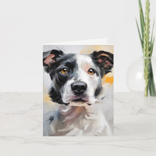 Cartão De Notas Pintura de cães (Frente)
