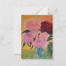Cartão De Notas Pintura de peônias