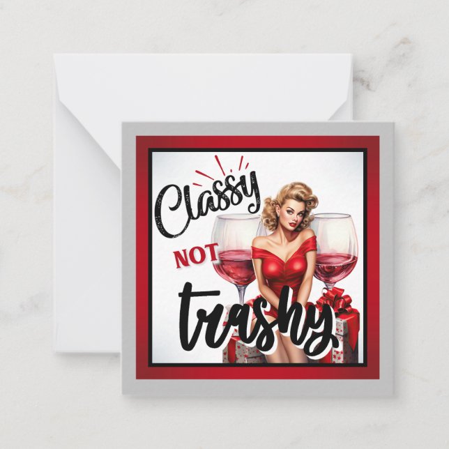 Cartão De Notas Pinup Classy Retro não Trashy (Frente)
