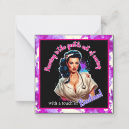 Cartão De Notas Pinup_ Nurse Badass