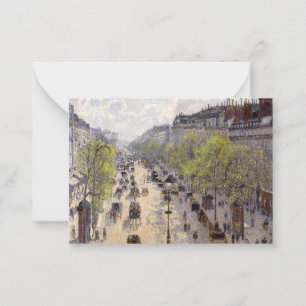 Cartão De Notas Pissarro - Boulevard Montmartre, Primavera