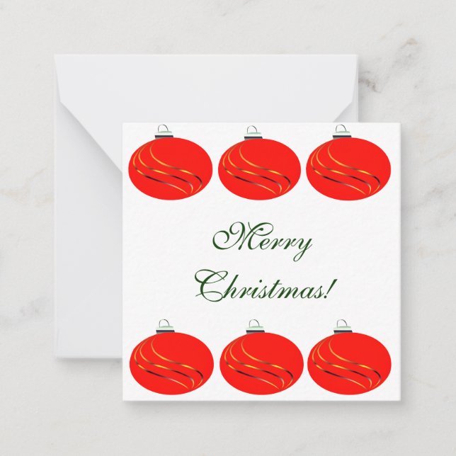 Cartão De Notas Placa Bulb de Natal (Frente)