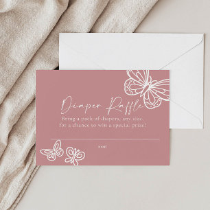 Cartão De Notas Placa Chá de fraldas Raffle fralda