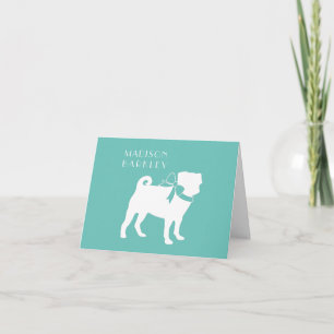 Cartão De Notas Placa de anotação Pug Dog Puppy