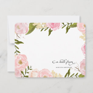 Cartão De Notas Placa de bordo personalizada FLORAL ROMANCE