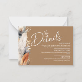 Cartão De Notas Placa de código QR do gabinete do Modern Boho