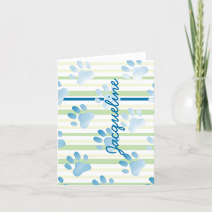 Cartão De Notas Placa de Dentro de impressão de pata personalizada