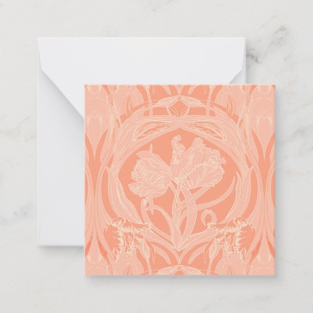 Cartão De Notas Placa de gabinete de presente para Tulips de Vinta (Frente)