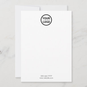 Cartão De Notas Placa de logotipo simples