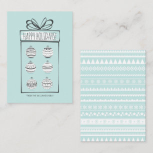 Cartão De Notas Placa de Mini Nota de Feriado de enfeites de natal