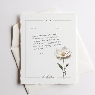 Cartão De Notas Placa de Na moda Personalizada de Flores Presas