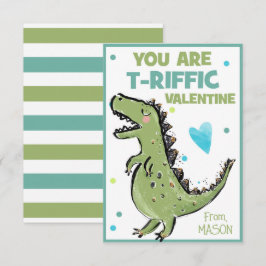 Cartão De Notas Placa de Namorados de Dinossauro para Crianças, Vo