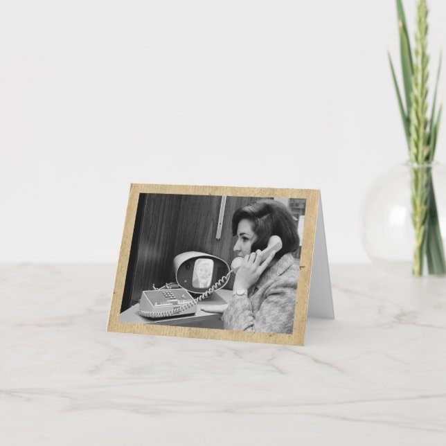 Cartão De Notas Placa de Nota "Chamada Telefônica de Vídeo" com Es (Frente)