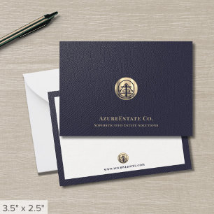Cartão De Notas Placa de Nota Comercial do Logotipo Dourado Profis