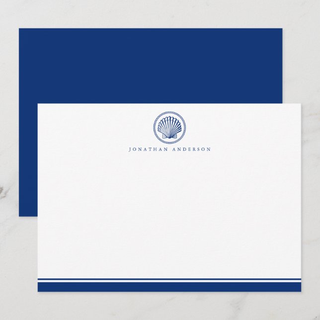 Cartão De Notas Placa de Nota da Cana do Marinho Náutico (Frente/Verso)