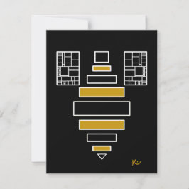 Cartão De Notas Placa de Nota de Abelhas abstrato