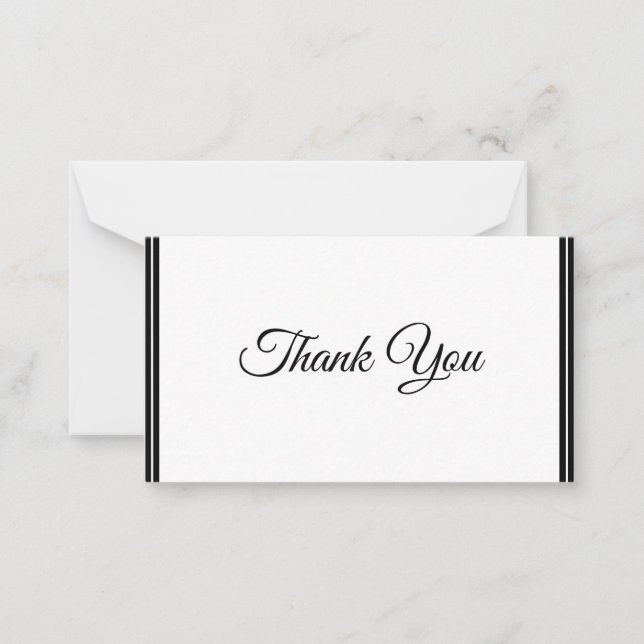 Cartão De Notas Placa de Nota de Agradecimentos Simples (Frente)