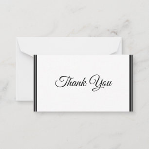 Cartão De Notas Placa de Nota de Agradecimentos Simples