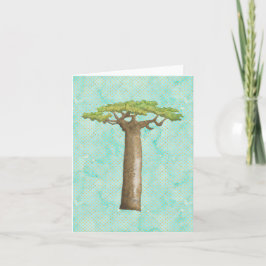 Cartão De Notas Placa de Nota de Árvore Baobab Watercolor
