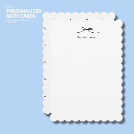 Cartão De Notas Placa de Nota de Borda Scallop Personalizada com A