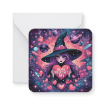 Placa de Nota de Dia de os namorados de Bruxas de