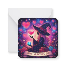 Placa de Nota de Dia de os namorados de Bruxas de