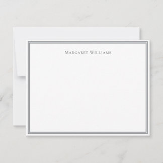 Cartão De Notas Placa de Nota de Fronteira de Cinza Moderna Profis