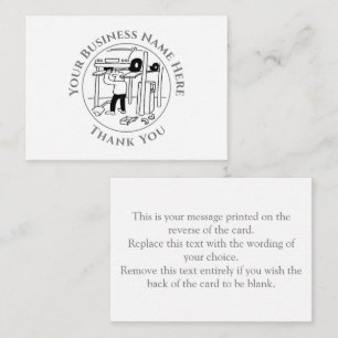 Cartão De Notas Placa de Nota de Obrigado Mecânica de Garagem