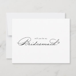 Cartão De Notas Placa de Nota de Proposta de Bridesmaid de Caligra