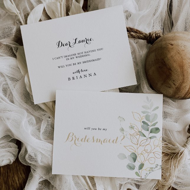 Cartão De Notas Placa de Nota de Proposta de Folhagem Verde Dourad (Criador carregado)