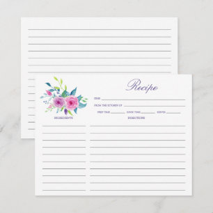 Cartão De Notas Placa de Nota de Receita de Chá de panela Floral U