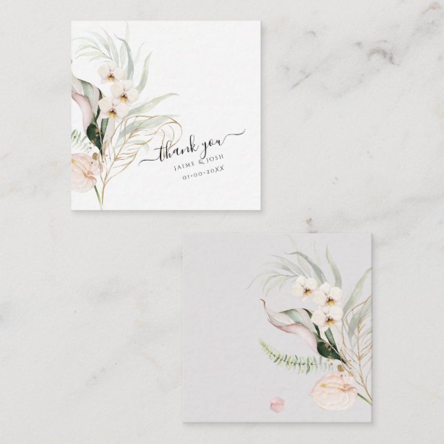 Cartão De Notas Placa de Nota de Selva Tropical PixDezines (Frente/Verso)