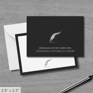 Cartão De Notas Placa de Nota de Serviço Notária Elegante