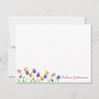 Cartão De Notas Placa de Nota de Tulip Personalizada
