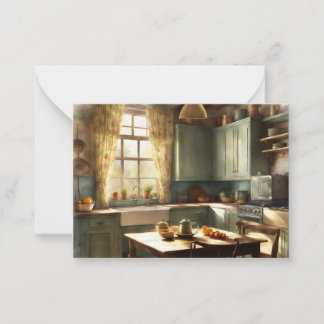 Cartão De Notas Placa de Nota de Vazio Vintage Kitchen