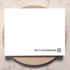 Cartão De Notas Placa de Nota do Instagram | Seu nome Instale Nota