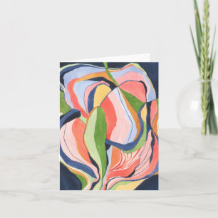 Cartão De Notas Placa de Nota Dobrada de Abstrato de Aquarela Colo